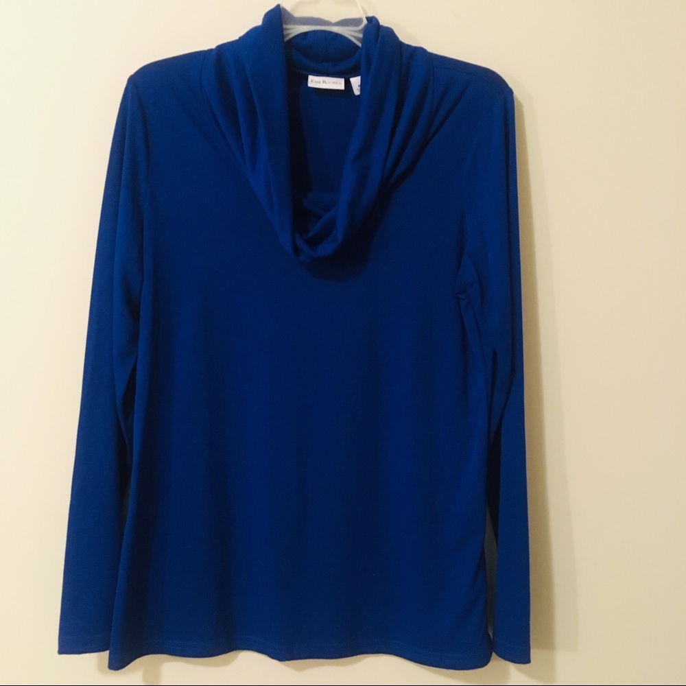 Kim Rogers Women’s Blue Turtle Neck Top